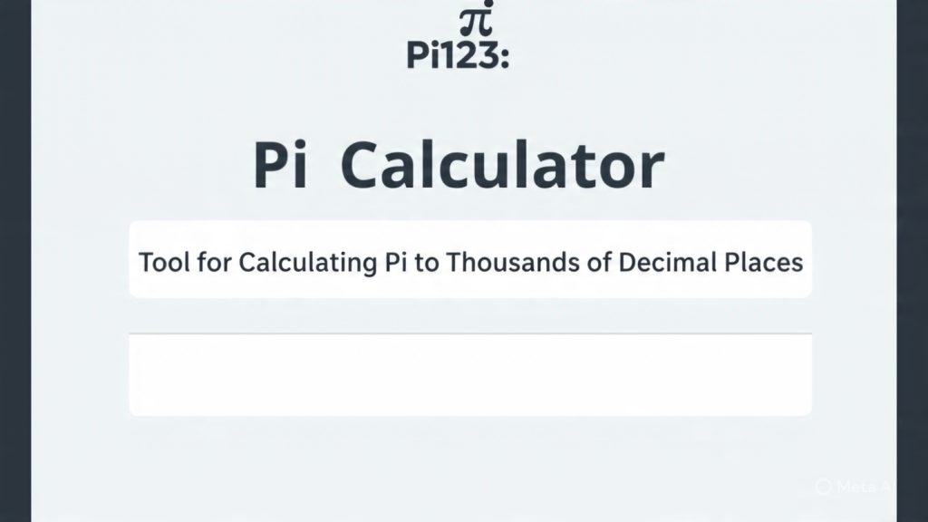 Pi123: Online Tool for Calculating Pi to Thousands of Decimal Places pi123